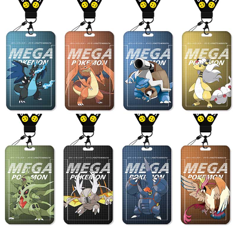 Mega宝可梦超梦卡套饭卡校园卡身份证保护套公交卡学生水卡证件小卡片套工作证工牌证件套校牌挂绳高颜值耿鬼