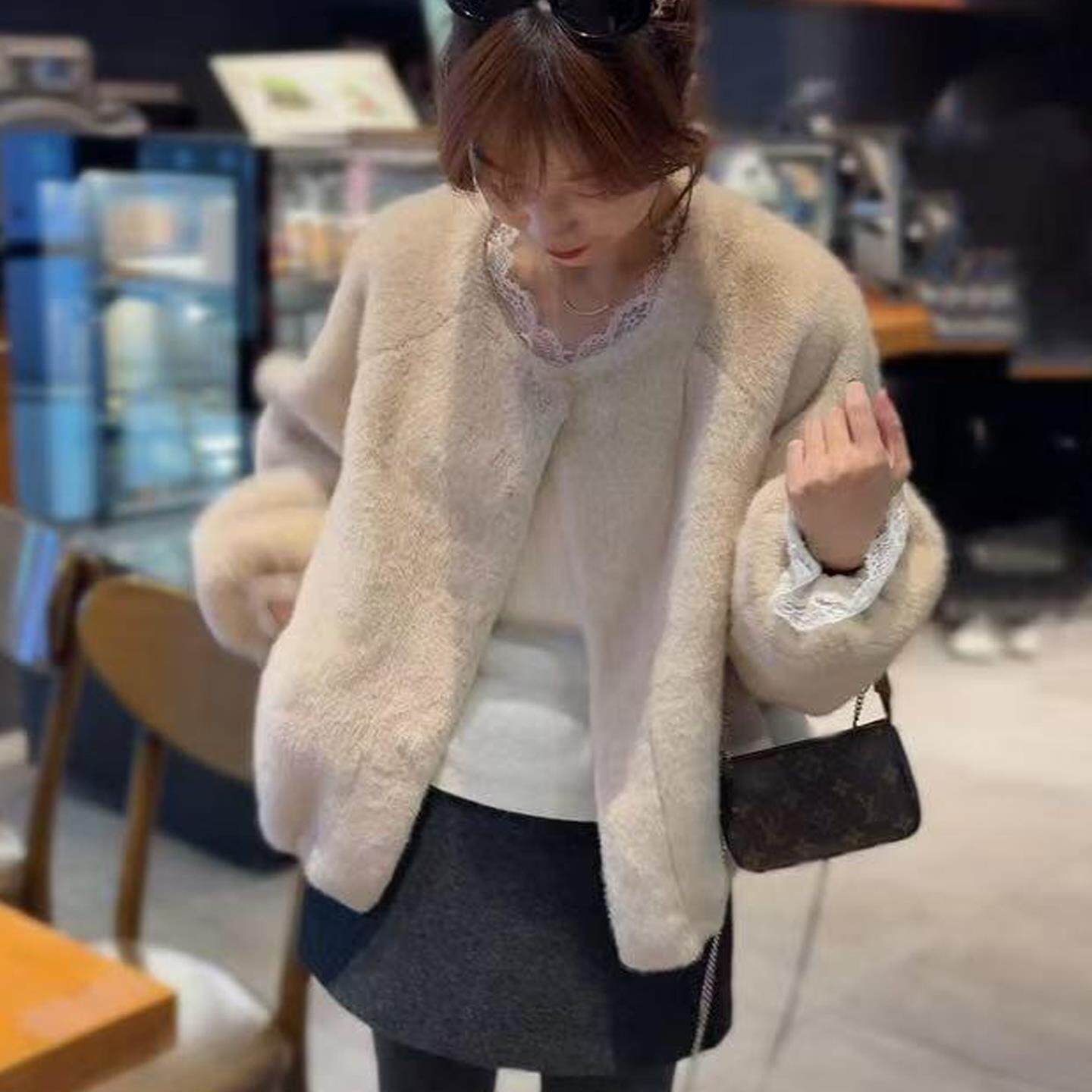 JOYIASS巨好看初冬小个子粉色加厚外套女2025新款秋冬季独特漂亮