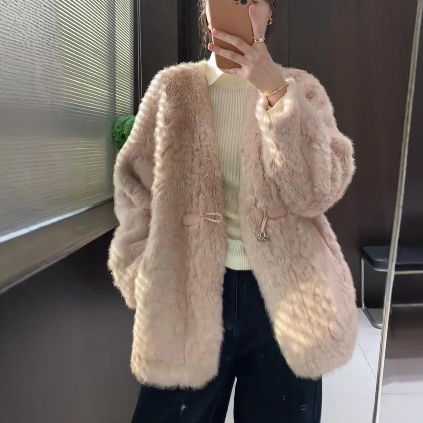 JOYIASS巨好看的初冬羊羔毛外套女2025新款秋冬季韩系独特漂亮中