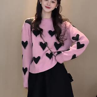 JOYIASS粉色软糯套头毛衣针织衫女款2025新款秋冬季高级感可外穿