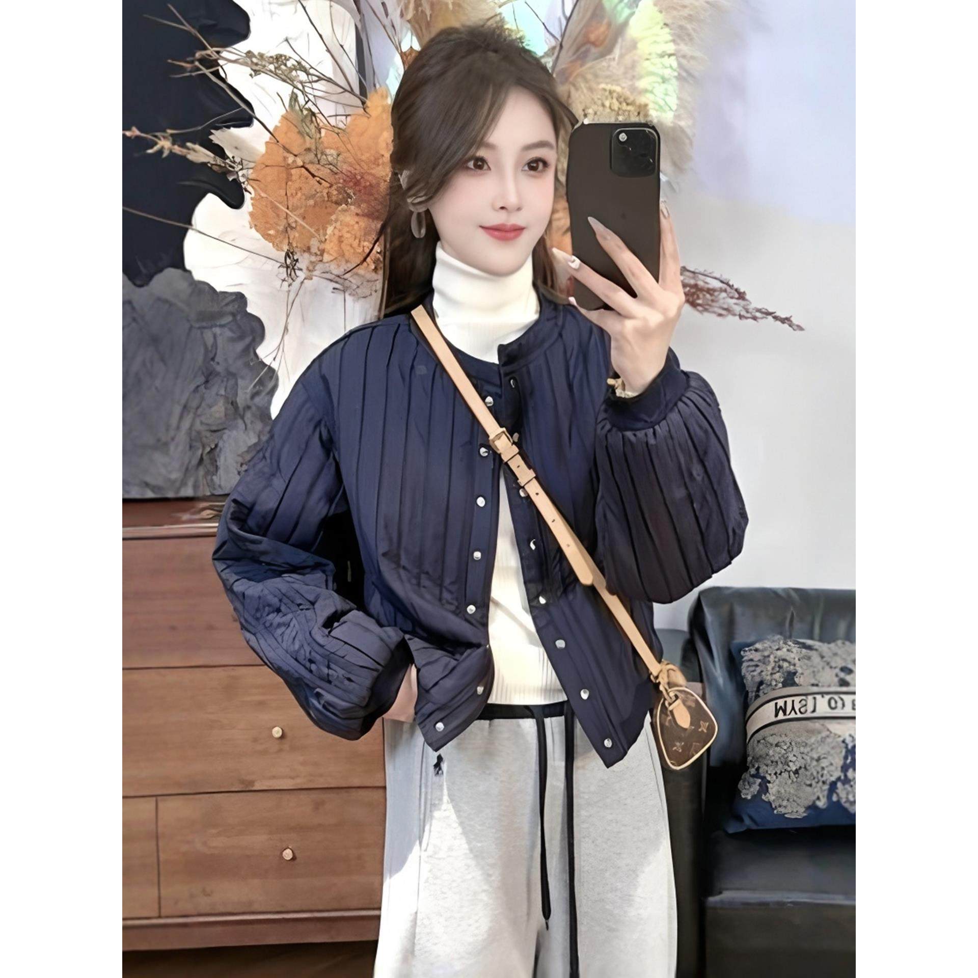 JOYIASS韩版圆领服短款外套女2025新款秋冬季超火减龄时尚洋气宽
