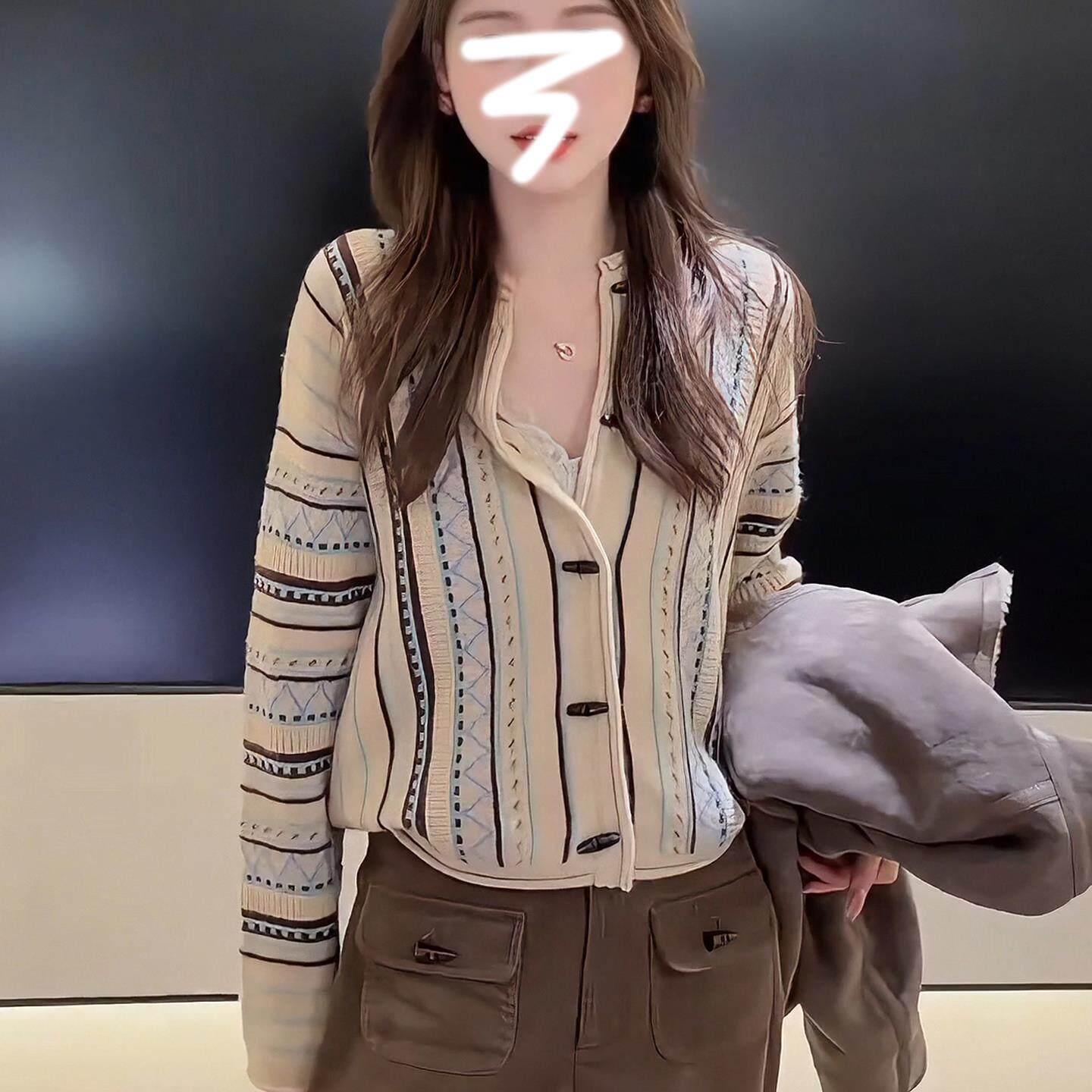 JOYIASS设计感牛角扣毛衣开衫女2025新款秋冬季可外穿内搭超好看