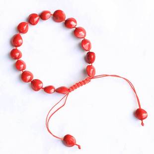 相思豆手串海红豆108颗佛珠菩提子男女情侣饰品七夕礼物红豆手链