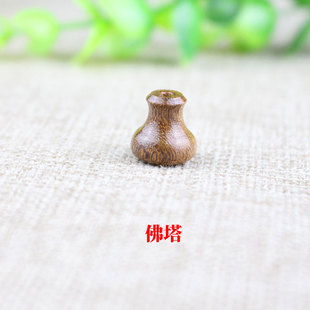 厂家金丝檀木三通佛头佛塔散珠手工DIY佛珠星月配饰材料文玩