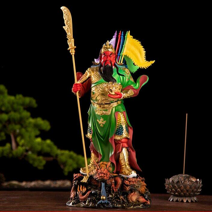 九龙关公横刀关公站像武财神 摆件关二爷关二哥玻璃钢树脂佛像