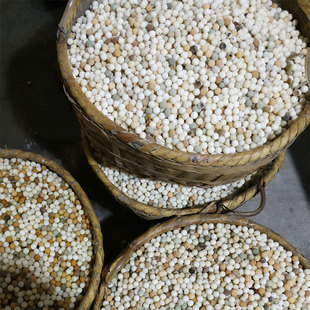 厂家渐变菩提根散珠子桶珠阴皮绿天青色飘花DIY手串菩提配件