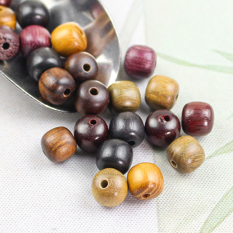 多宝桶珠散珠7*8MM檀木diy手串佛珠文玩国风配件马年新年手工,饰品/流行首饰/时尚饰品新,紫檀,淘宝优惠券,粉丝福利购,淘宝优惠卷