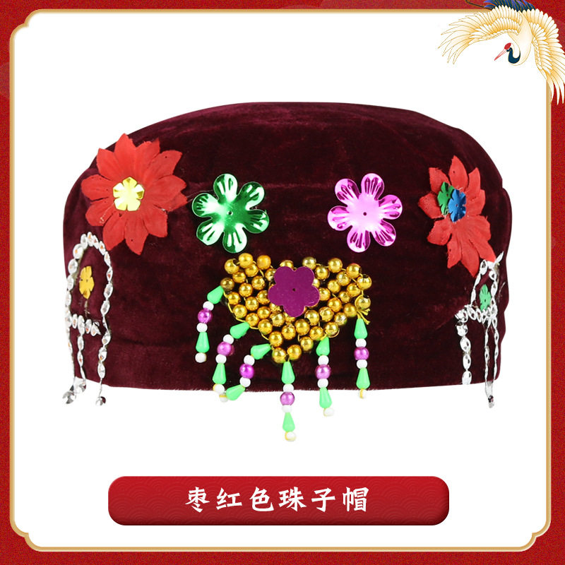 寿帽女款金丝绒精品珠子帽多款颜色老人逝世寿终殡葬用品厂家直销