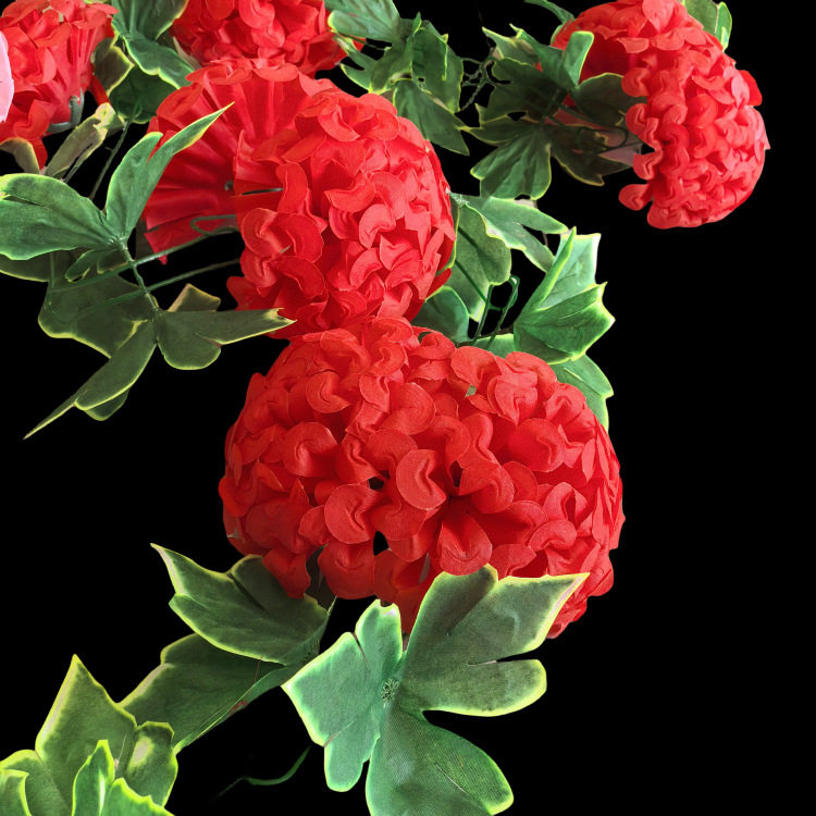清明节菊花绢花祭奠花拉花墓碑挂花塑料花葬礼用品祭祀假花链花条