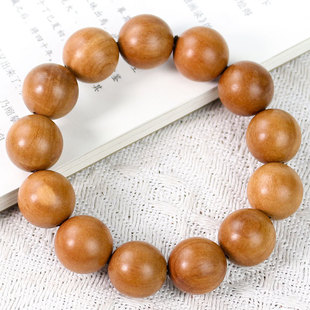 雷击枣木手串18MM雷焦木雷纹霸气男士佛珠文玩原木色伤痕木疤手串