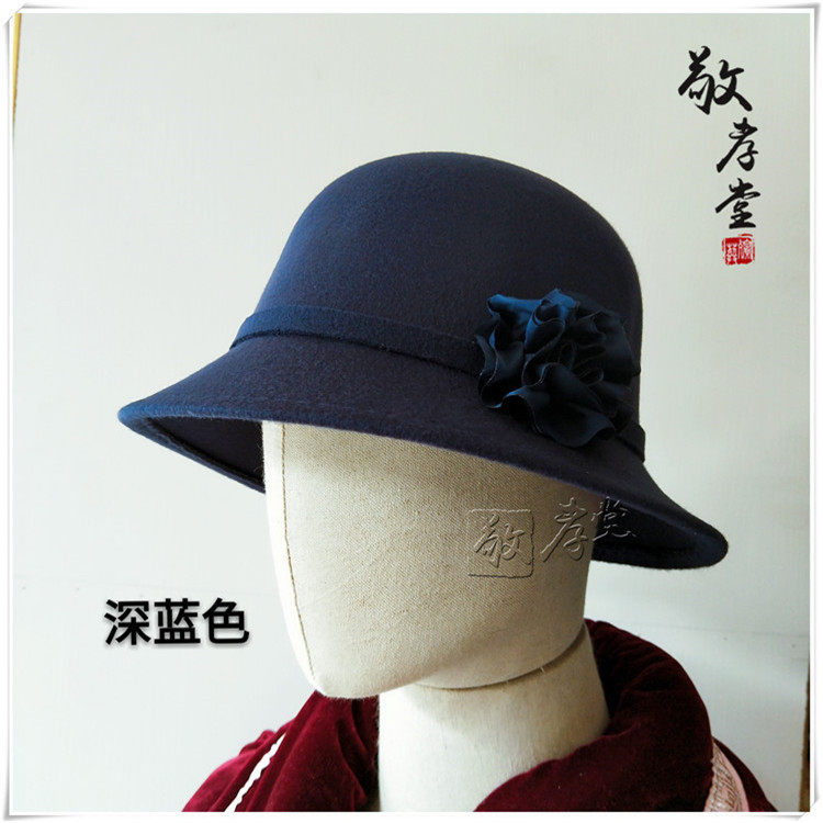 寿帽老人帽子女款现代装寿衣配件呢子女帽提花帽多款殡葬用品