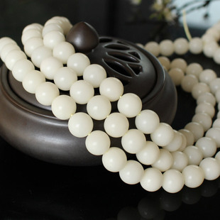 厂家白玉菩提根手串108颗佛珠手链菩提子原籽DIY项链男女饰品