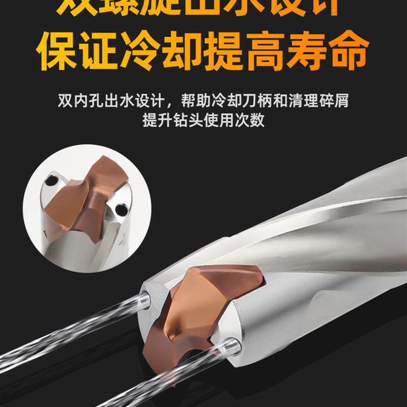新款胡卡皇冠钻头U型钻头暴力钻头扩展高精度深孔钻头后拉皇包邮