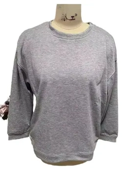 上衣字母套头春季显瘦潮牌卫衣韩版棉现货圆领休闲灰色风isn清新