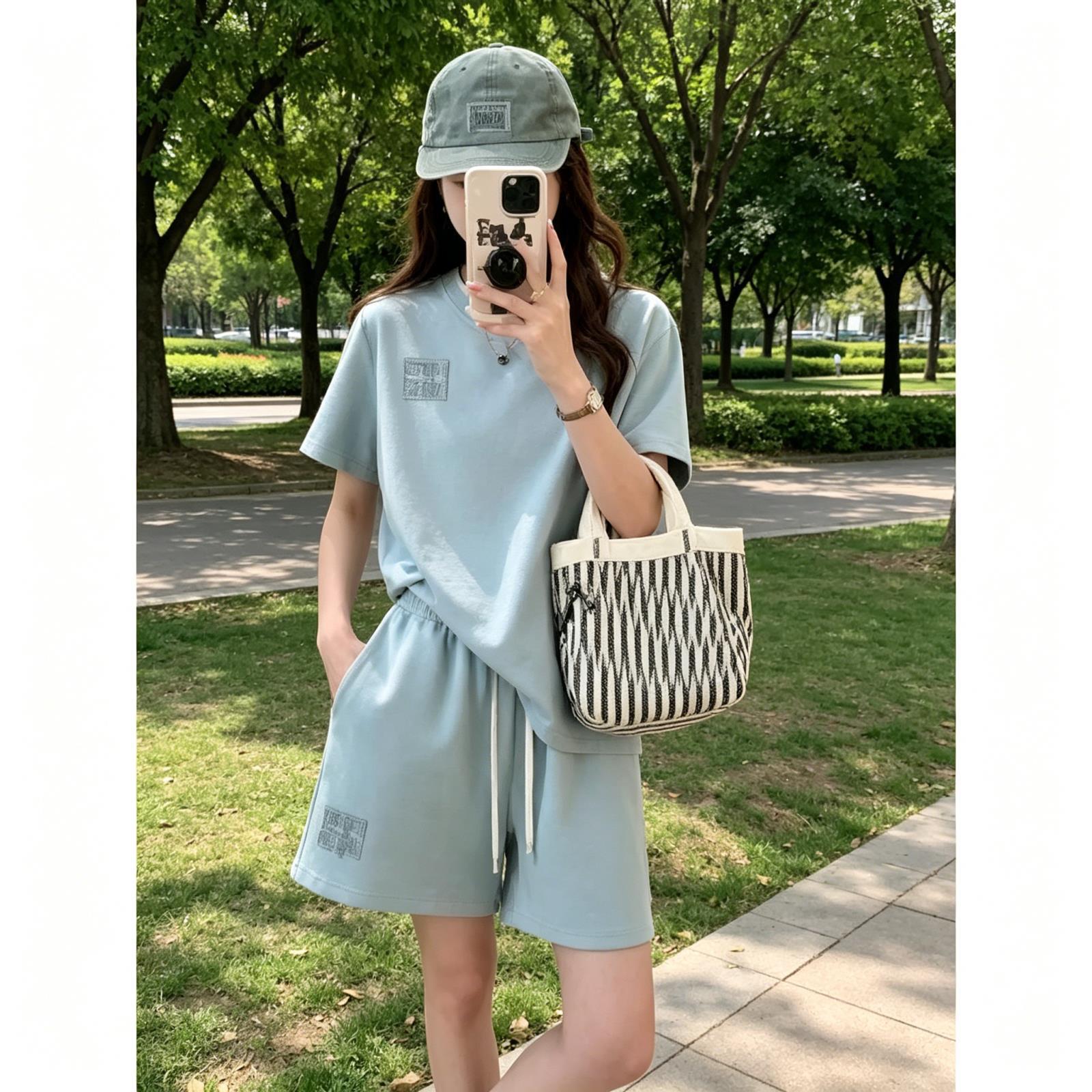 夏天穿搭一整套纯棉运动