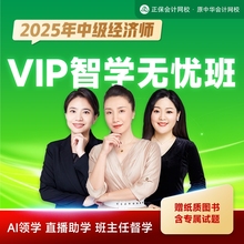 正保会计网校 2025年中级经济师课件网课视频题库 VIP智学无忧B班