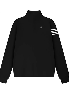 PAOLO GARAGE长袖POLO衫男秋冬新款商务休闲半拉链加绒打底衫卫衣