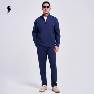 PAOLO GARAGE运动休闲套装男秋冬新款立领外套男士跑步卫裤休闲裤