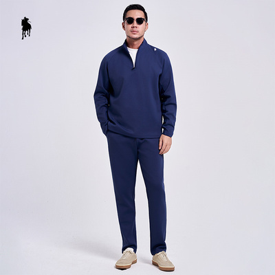 PAOLO GARAGE运动休闲套装男秋冬新款立领外套男士跑步卫裤休闲裤