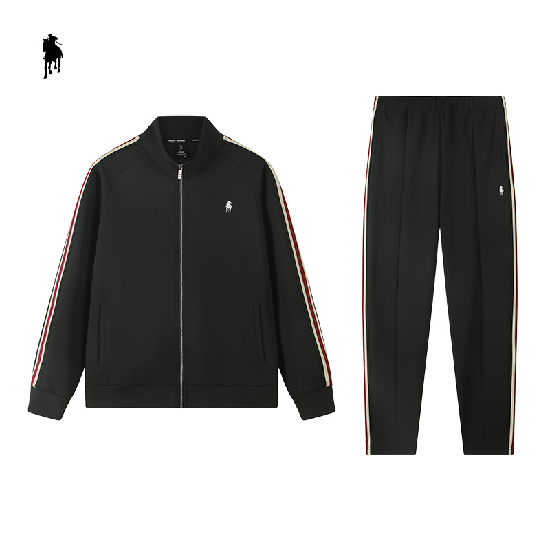 PAOLO GARAGE休闲运动套装男秋冬新款跑步运动两件套外套长裤男