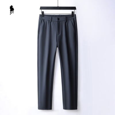 PAOLO GARAGE含羊毛休闲西裤男秋冬新款加绒加厚男士商务休闲裤子