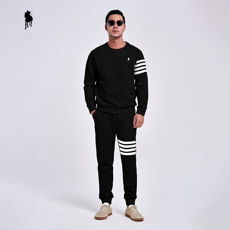 PAOLO GARAGE套装男2025秋季新款休闲圆领长袖圆领卫衣长裤两件套