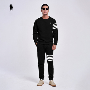 PAOLO GARAGE套装男2025秋季新款休闲圆领长袖圆领卫衣长裤两件套