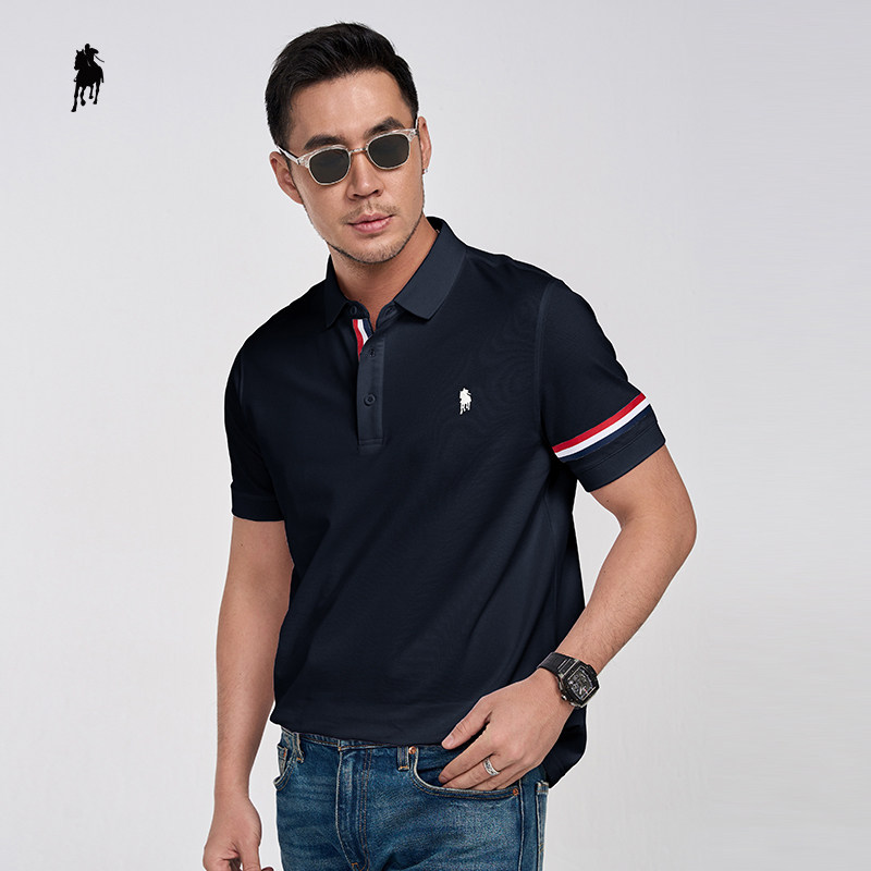 PAOLO GARAGE2025夏季新款男商务休闲T恤短袖简约时尚打底Polo衫