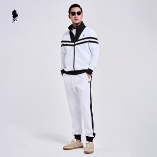 PAOLO GARAGE套装男2025秋冬新款跑步运动休闲外套长裤男士两件套