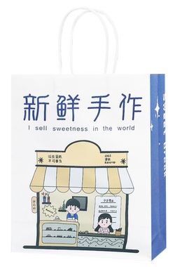 烘焙店手提袋，定制印logo