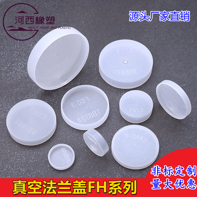 CF堵头液压油管法兰盘护盖卡盘接头盖快装盖KF系列白色塑料真空帽