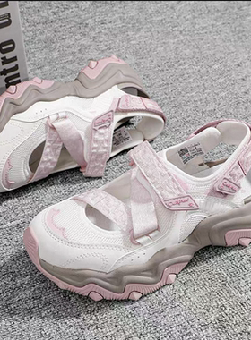 李宁凉鞋女2025秋季新款耐磨防滑沙滩鞋两栖魔术贴溯溪鞋AGUV004