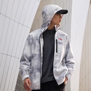 安踏中国防泼水连帽外套男装新款冬季防风衣梭织运动服152447617N