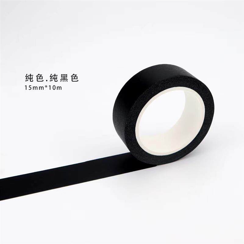 黑白简约摄影胶带 和纸胶带文具用 白色黑色包邮胶带