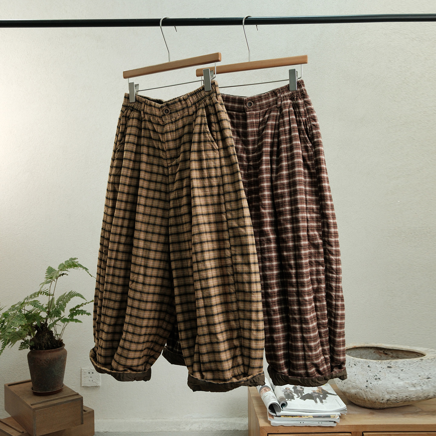 亿古补拙原创冬季新款日系复古文艺松紧腰宽松百搭保暖夹棉棉裤女,女装/女士精品,棉裤/羽绒裤,淘宝优惠券,粉丝福利购,淘宝优惠卷