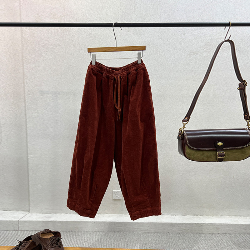 韩版原宿风秋季新款一七然通勤气质松紧腰系绳车缝线拼接哈伦裤女,女装/女士精品,休闲裤,淘宝优惠券,粉丝福利购,淘宝优惠卷