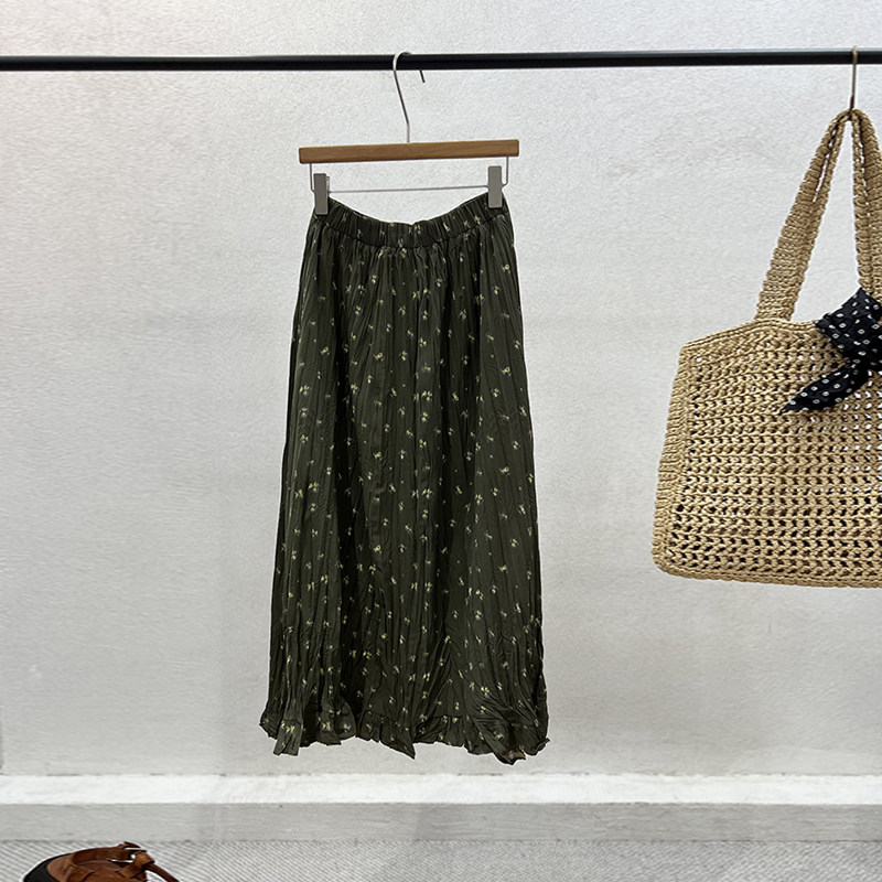 甜美小清新一七然秋季新品民族风减龄原创设计碎花下摆麻料半身裙,女装/女士精品,半身裙,淘宝优惠券,粉丝福利购,淘宝优惠卷