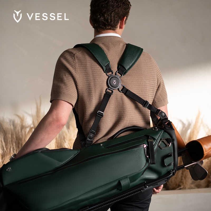 VESSEL轻便防水皮革高尔夫球包