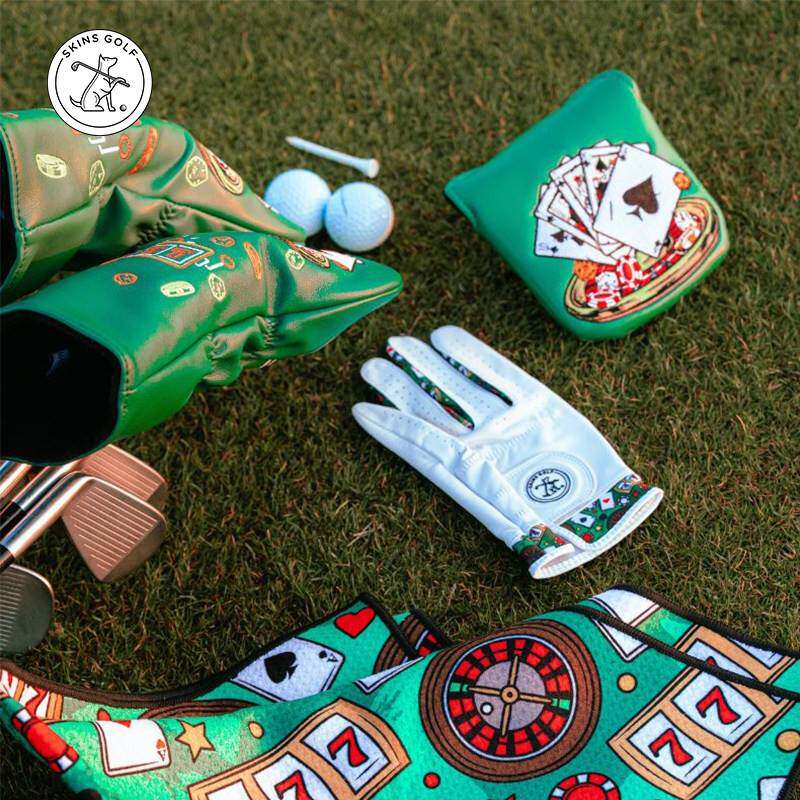 SKINSGOLF高尔夫球杆套皇家赌场1号3号半圆L型推杆保护套木杆头套