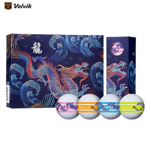 龙年礼盒高尔夫球VOLVIK三层球