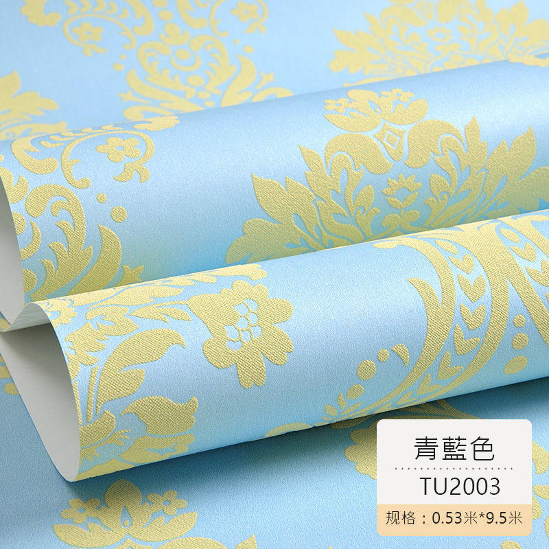 壁纸高级感现代简约卧室客厅加厚环保立体欧式奢华电视背景无纺u.