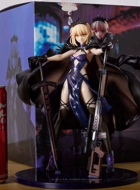 骑兵黑塞巴Fater命运之夜黑呆拿剑枪黑Saber模型手办雕像摆件