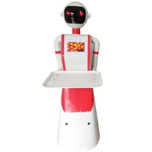 前台感应餐厅机器人美女迎自动服务员饭店送餐智能多宾商用全功能