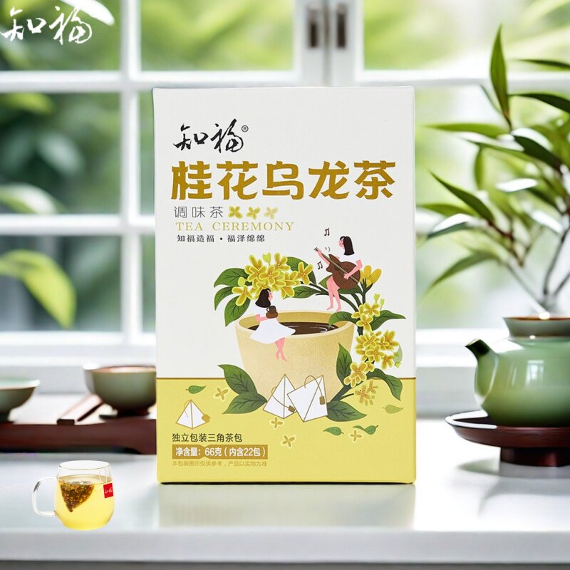 知福茶叶桂花乌龙茶花茶袋泡茶组合花草茶水果茶独立三角包66g