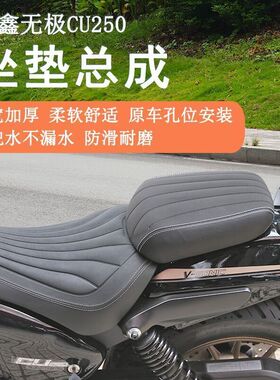 适用隆鑫无极CU250后坐垫总成加宽加厚柔软舒适LX250-22后坐垫