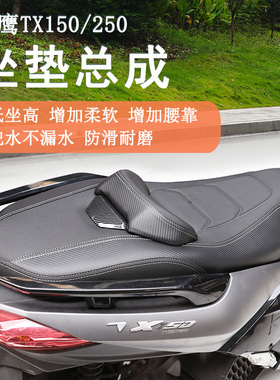 适用天鹰TX150 TX250 钱江迅150蓝鲟林海150坐垫总成降低坐高柔软