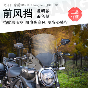 适用豪爵TR300前挡风玻璃前挡风板HJ300-3A挡风挡雨升级无损安装