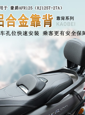 适豪爵AFR125 USR125 虎鲨VX125 UFD125后靠背铝合金靠背腰靠尾板