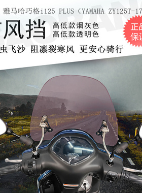 适用雅马哈巧格i125plus前挡风ZY125T-16挡风玻璃复古挡风可调节