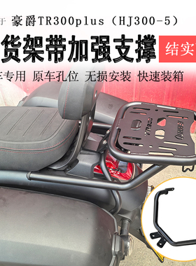 适用豪爵TR300后货架300plus尾箱架衣架尾翼碳钢铝箱支架改装件